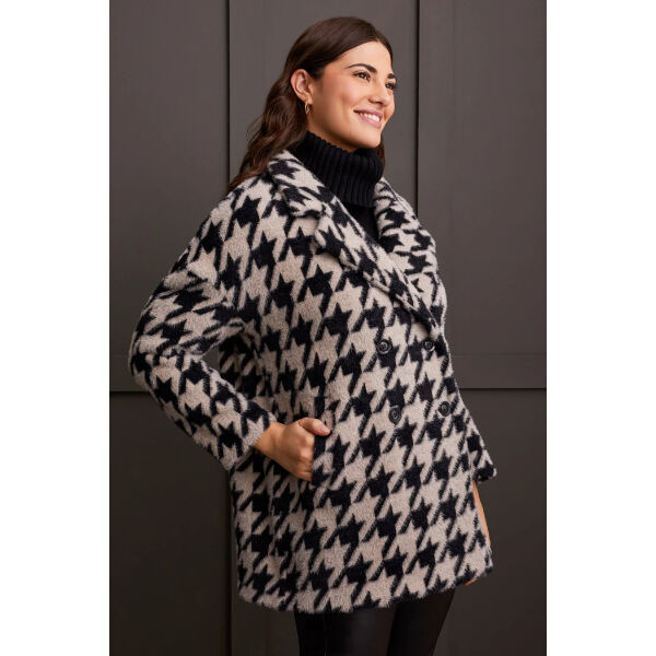 Tribal Double Breasted Coat Womens